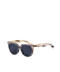 Natural brown-grey horn scratched effect sunglasses 2