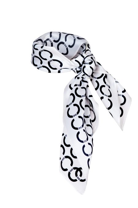 "Coocoomos" font natural silk scarf