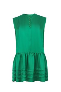 Green silk dress woman dress ecological fabric coocoomos zalia šilko suknele ekologiskas audinys