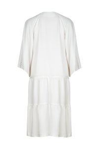White silk dress woman dress ecological fabric coocoomos balta silko suknele ekologiskas audinys tunika nugara
