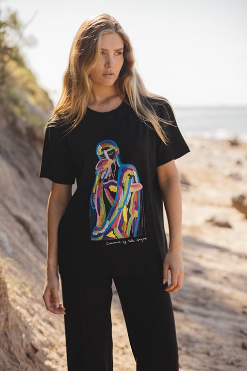 Love t-shirt by Ida Grigonė black