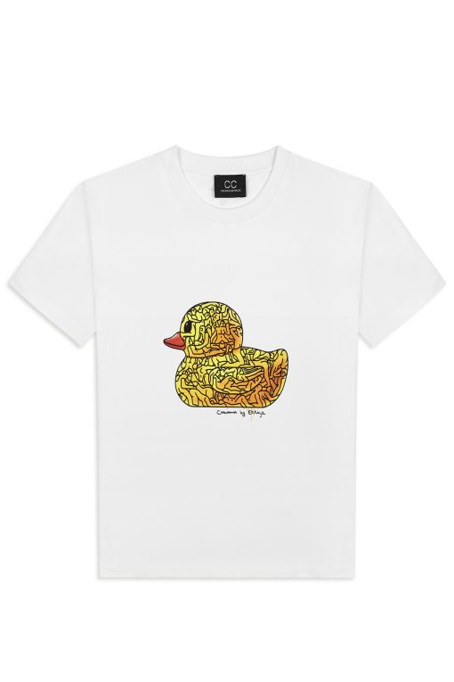 Iconic duck by Ettoja white t-shirt