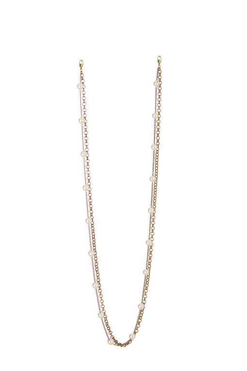 Coocoomos gold chain with pearls