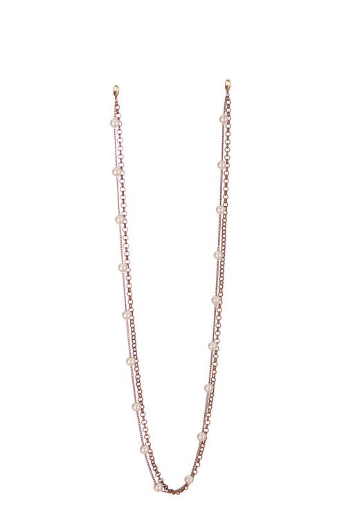 Coocoomos copper chain with pearls