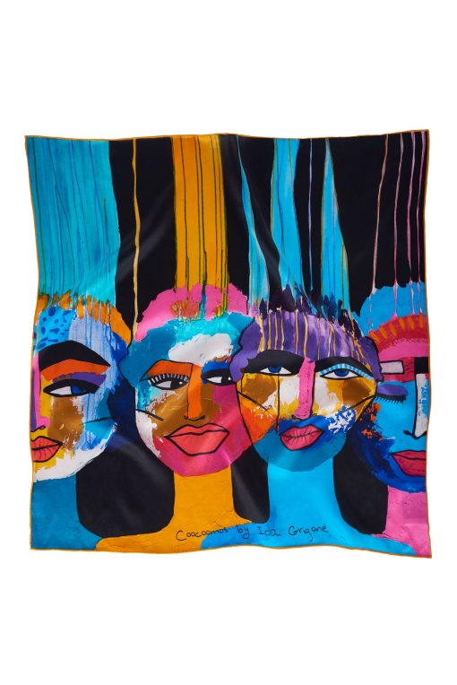 No name Coocoomos by Ida Grigonė limited edition silk scarf