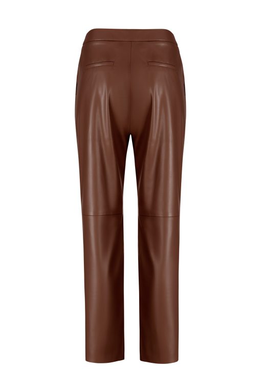 Brown leather trousers