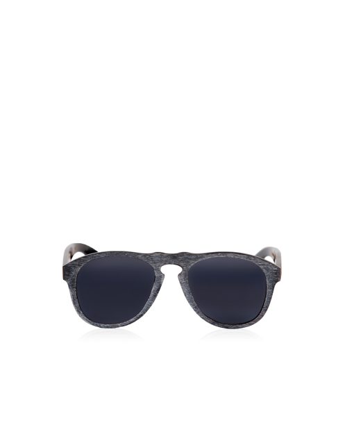 Natural horn scratched effect aviator sunglasses