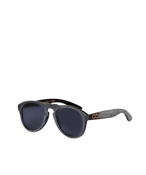 Natural horn scratched effect aviator sunglasses