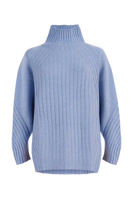 Ice blue cashmere sweater