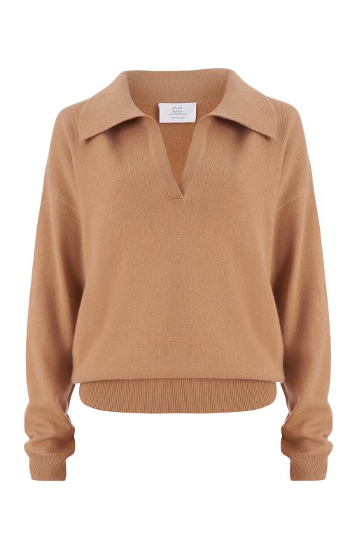 Gizel cashmere sweater camel