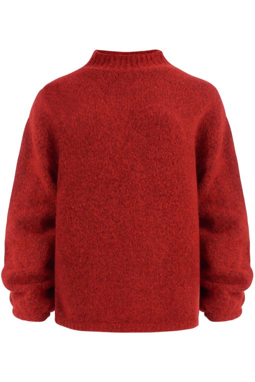 Red mohair sweater