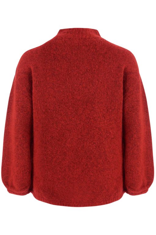 Red mohair sweater