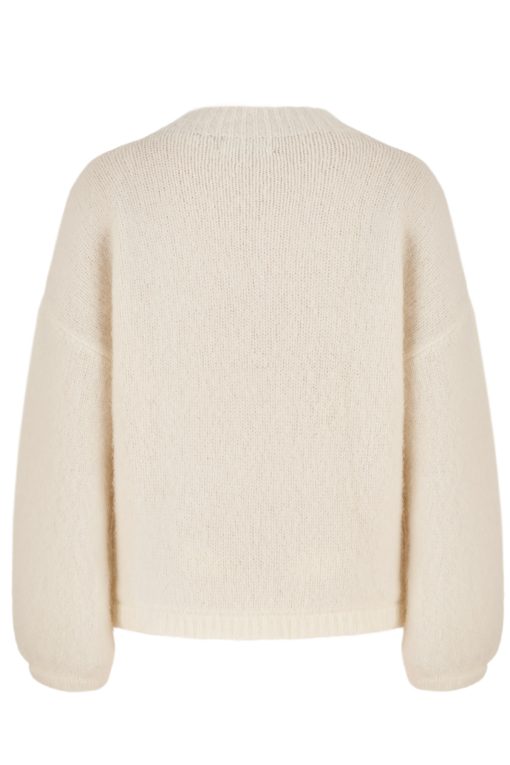 White mohair sweater