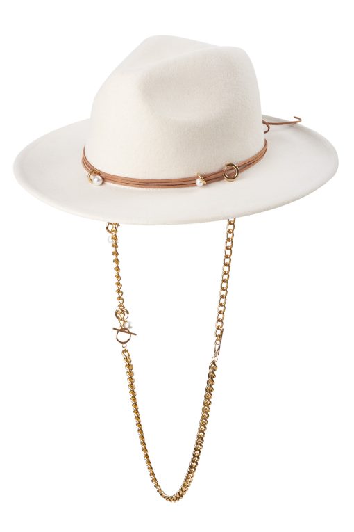 Chain fedora hat