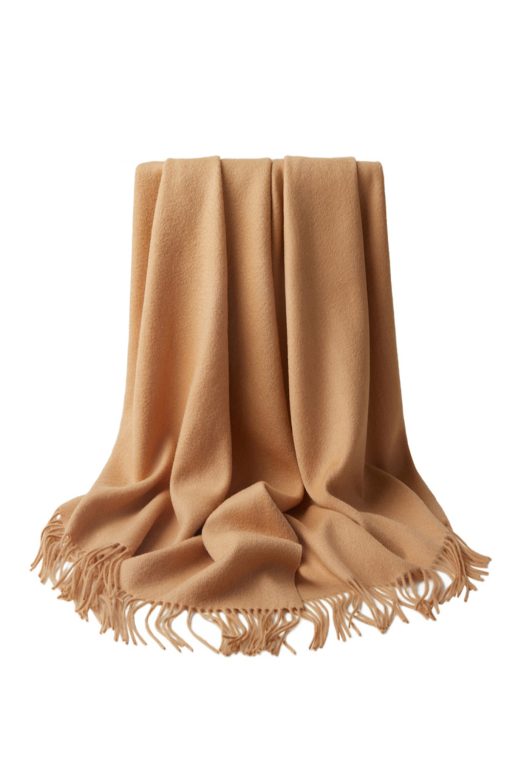 Camel lambs wool scarf