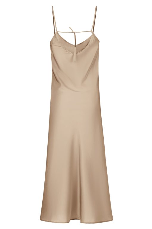 Slip nude silk dress