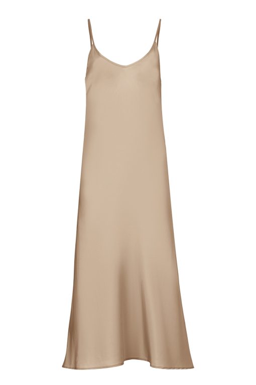 Slip nude silk dress