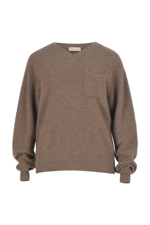 V-neck cashmere sweater