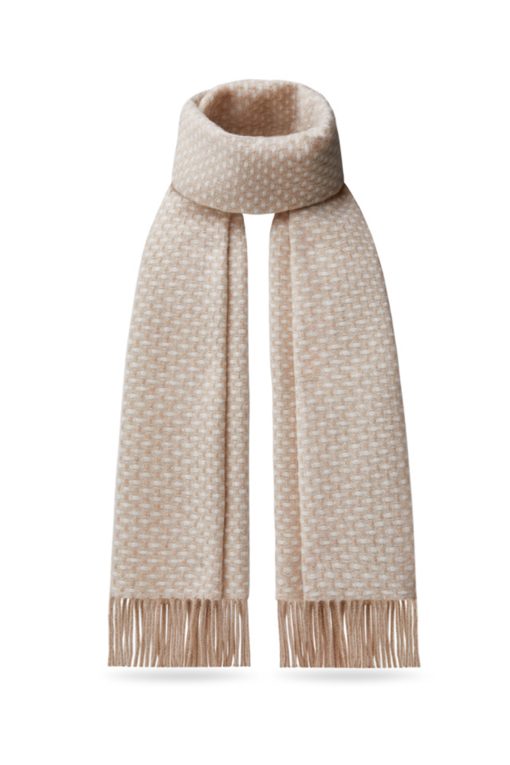 Cream lambs wool scarf