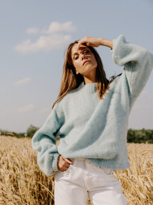 Baby blue mohair sweater