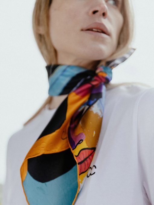 No name Coocoomos by Ida Grigonė limited edition silk scarf