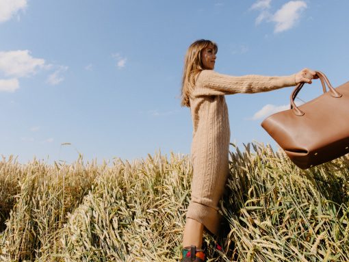 Maxi tote handbag brown