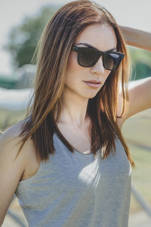 Natural black horn sunglasses