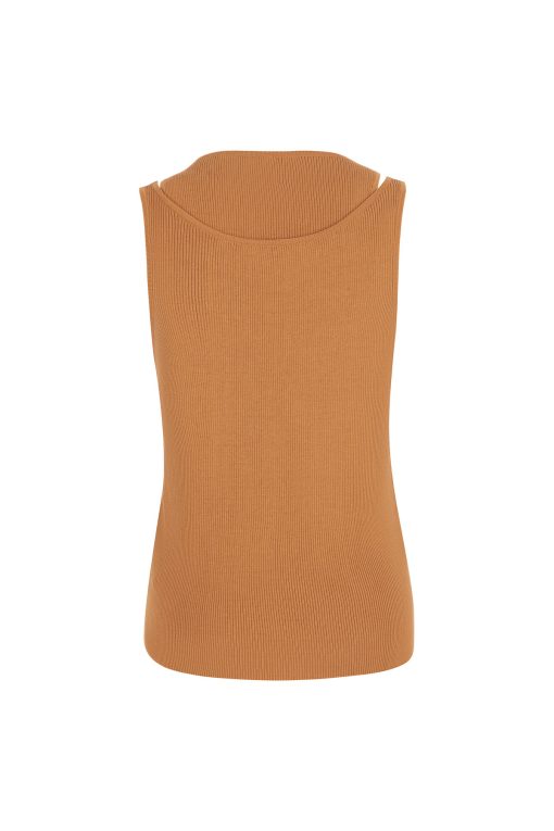 Double silk tank top