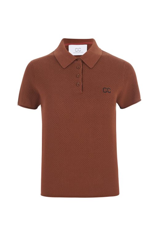 Polo cotton t-shirt brown