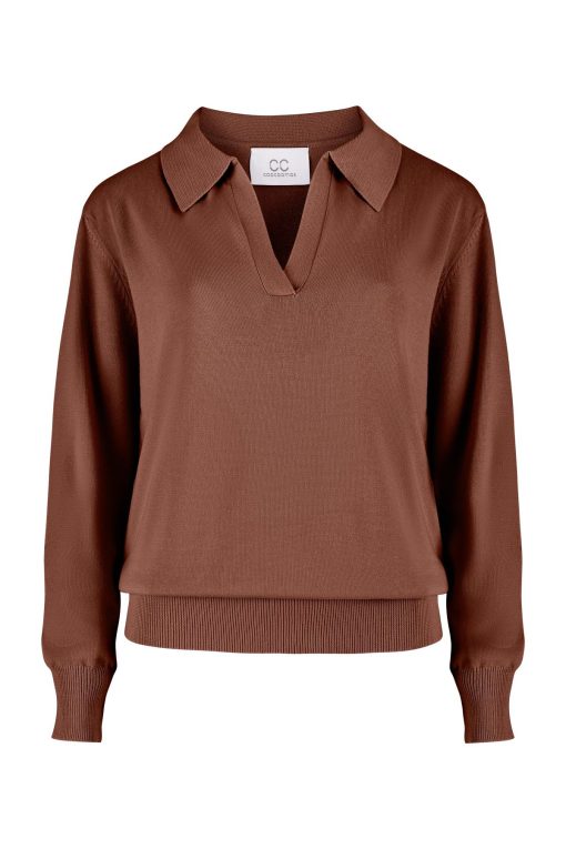 Gizel cotton sweater brown