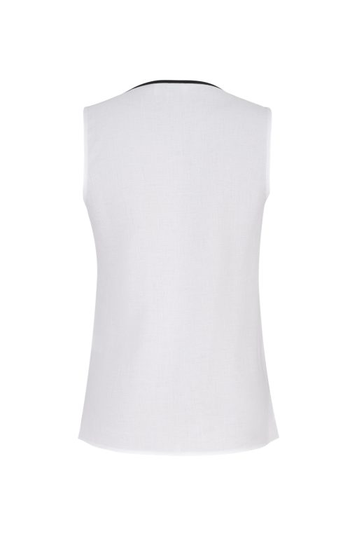 Kriss linen tank top white