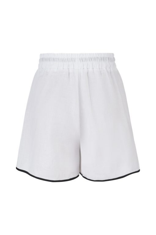 Kriss linen shorts white