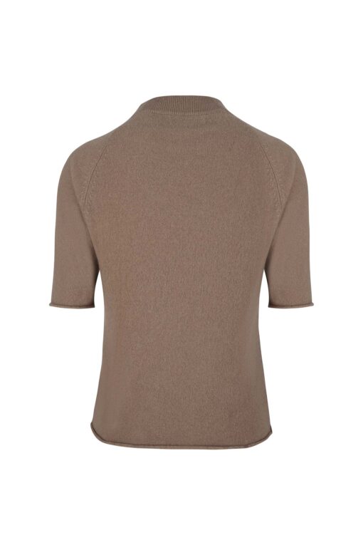 Claudia knitted cashmere top taupe