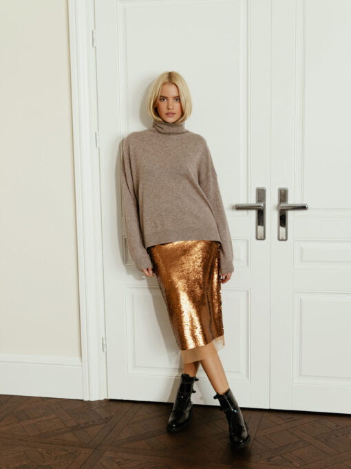 Lisa cashmere sweater taupe
