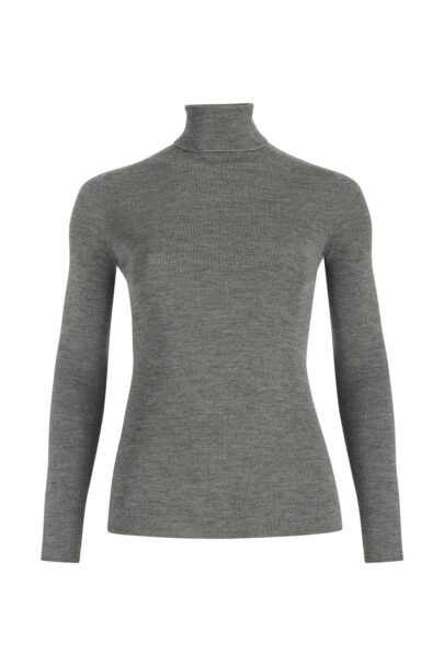 Ellen merino wool turtleneck gray