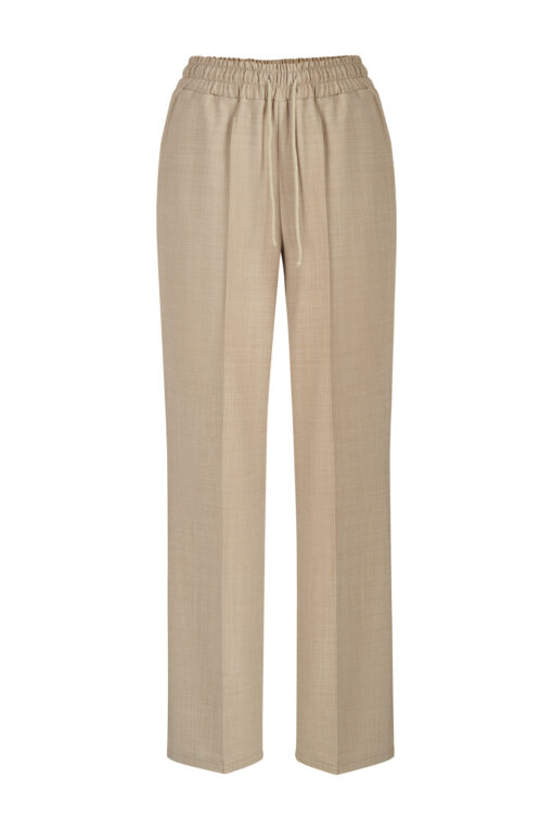 Franky merino wool trousers latte