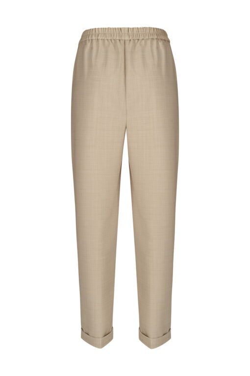 Emma merino wool trousers latte