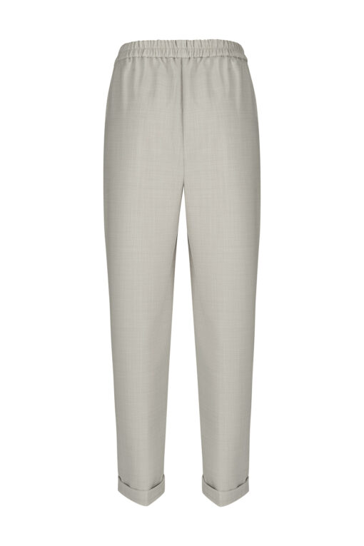 Emma merino wool trousers light gray